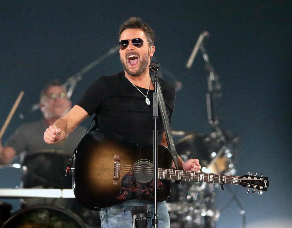 (Rick Scuteri  |  Associated Press file photo) Country star Eric Church, seen here performing in 2017, is scheduled to perform Saturday, April 30, 2022, at Vivint Smart Home Arena in Salt Lake City.