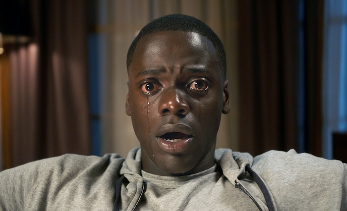 This image released by Universal Pictures shows Daniel Kaluuya in a scene from the film, "Get Out." (Universal Pictures via AP)