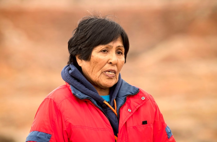 Rick Egan | The Salt Lake Tribune
Mary Benally talks about time she spent as a child, living on Butler Wash, a stretch of land about 20 miles long, east of Comb Ridge in Bears Ears National Monument. Thursday, January 12, 2017.