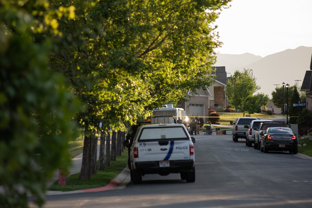 (Niki Chan Wylie for The Salt Lake Tribune) A police team works on detonating explosive materials found inside a home in South Jordan on Friday, July 24, 2020.