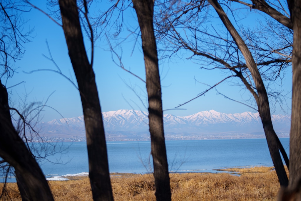 (Trent Nelson  |  The Salt Lake Tribune) Utah Lake from Sunset Beach Park in Vineyard on Wednesday, Jan. 26, 2022. The lake may feature 34 islands under a dredging plan under review by the U.S. Army Corps of Engineers.