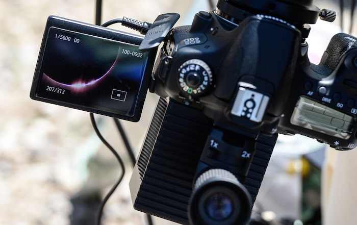(Francisco Kjolseth  |  The Salt Lake Tribune)  Astronomy enthusiasts from South Korea show off their photography skills following the total eclipse of the sun as seen from Palisades Reservoir, Idaho, on Monday, August 21, 2017.