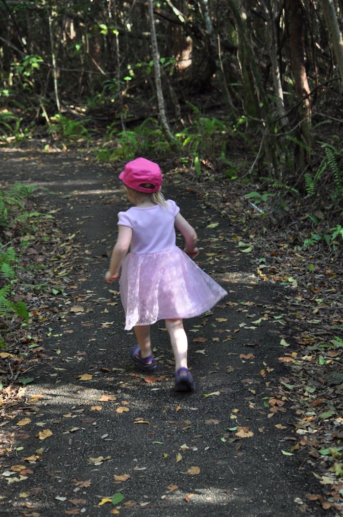 (Erin Alberty | The Salt Lake Tribune) Saskia Buschmann, the writer's daughter, runs on the Gumbo Limbo trail Feb. 2, 2016 at Everglades National Park.