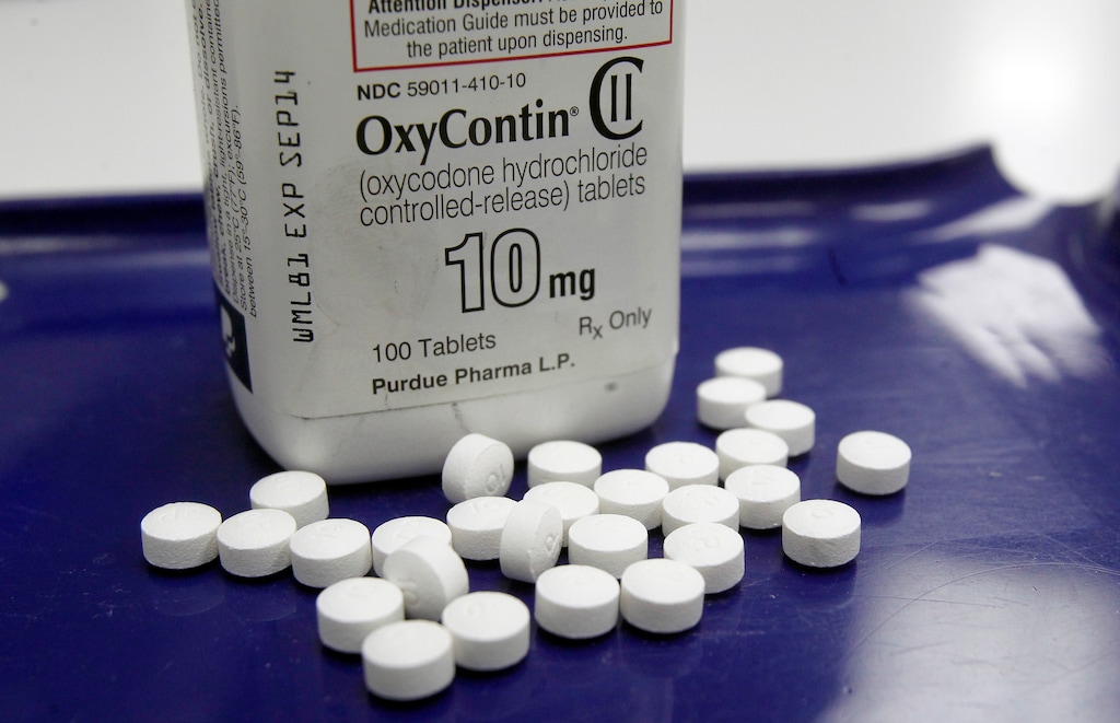 (Toby Talbot | The Associated Press) In this Feb. 19, 2013 file photo, OxyContin pills are arranged for a photo at a pharmacy in Montpelier, Vt.  A panel of federal judges will decide whether lawsuits filed on behalf of babies born to opioid-addicted mothers should be separated from a larger federal case. Lawyers representing the babies and their guardians say babies have been harmed directly by the opioid industry, unlike local governments, hospitals and other entities.