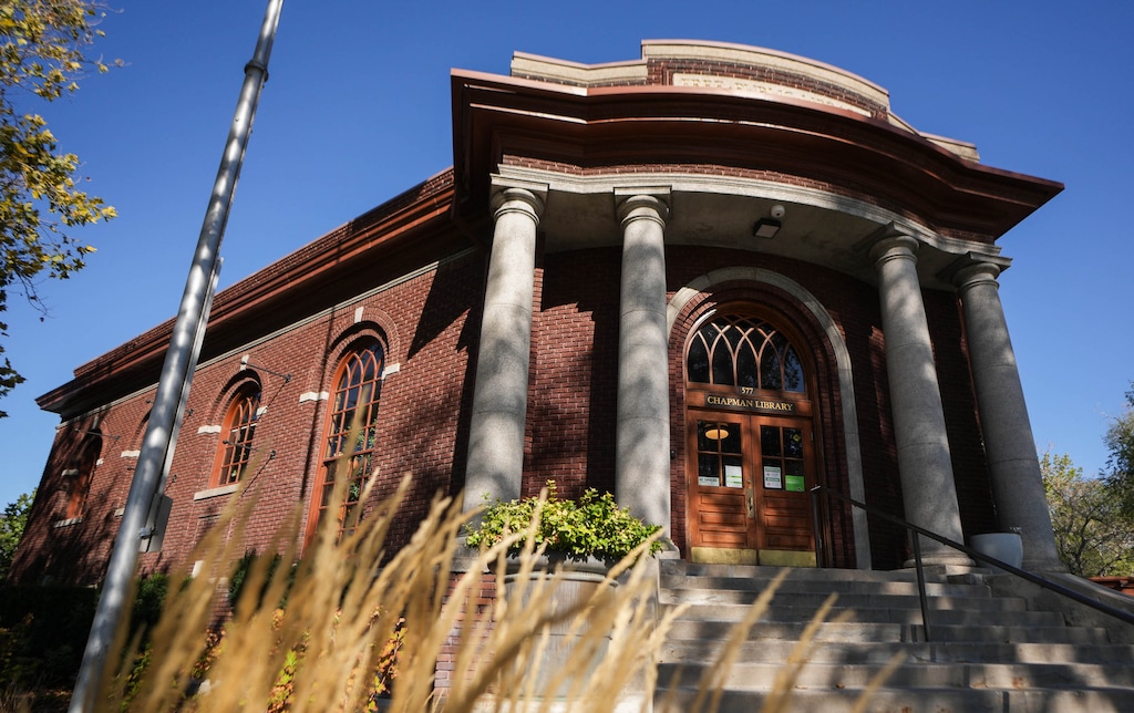 (Francisco Kjolseth | The Salt Lake Tribune) The Chapman Branch of the Salt Lake City Library in the Poplar Grove neighborhood on Salt Lake City’s west side, is pictured on Thursday, Oct. 15, 2026.