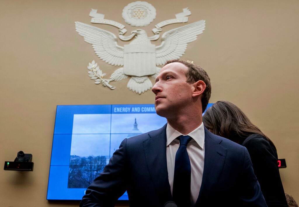 (Andrew Harnik | AP file photo) Facebook CEO Mark Zuckerberg arrives to testify before a House Energy and Commerce hearing on Capitol Hill in Washington in 2018.