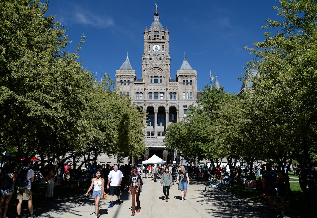 (Francisco Kjolseth  |  The Salt Lake Tribune) Revelers People gather for the Juneteenth celebration at Washington Square in Salt Lake City on Friday, June 19, 2020.