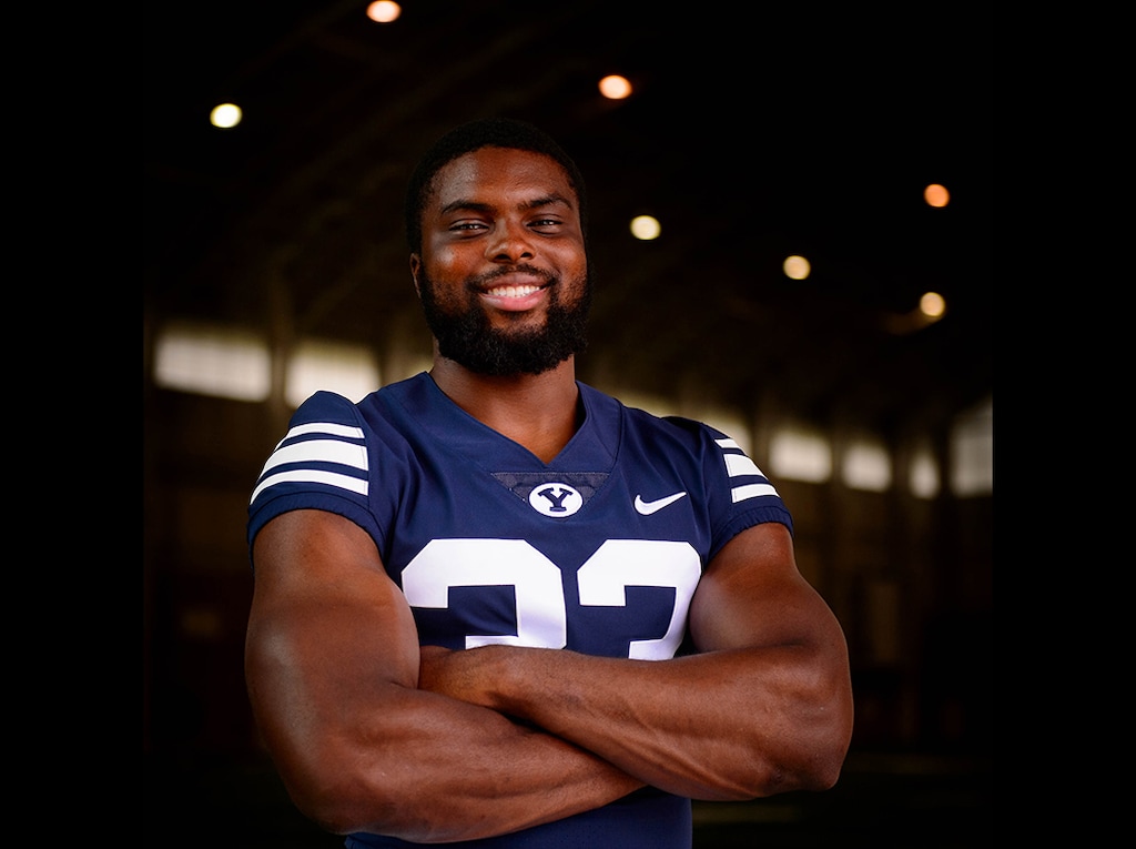 (Trent Nelson | The Salt Lake Tribune) Emmanuel Esukpa. BYU football photo day in Provo on Wednesday, Aug. 7, 2019.