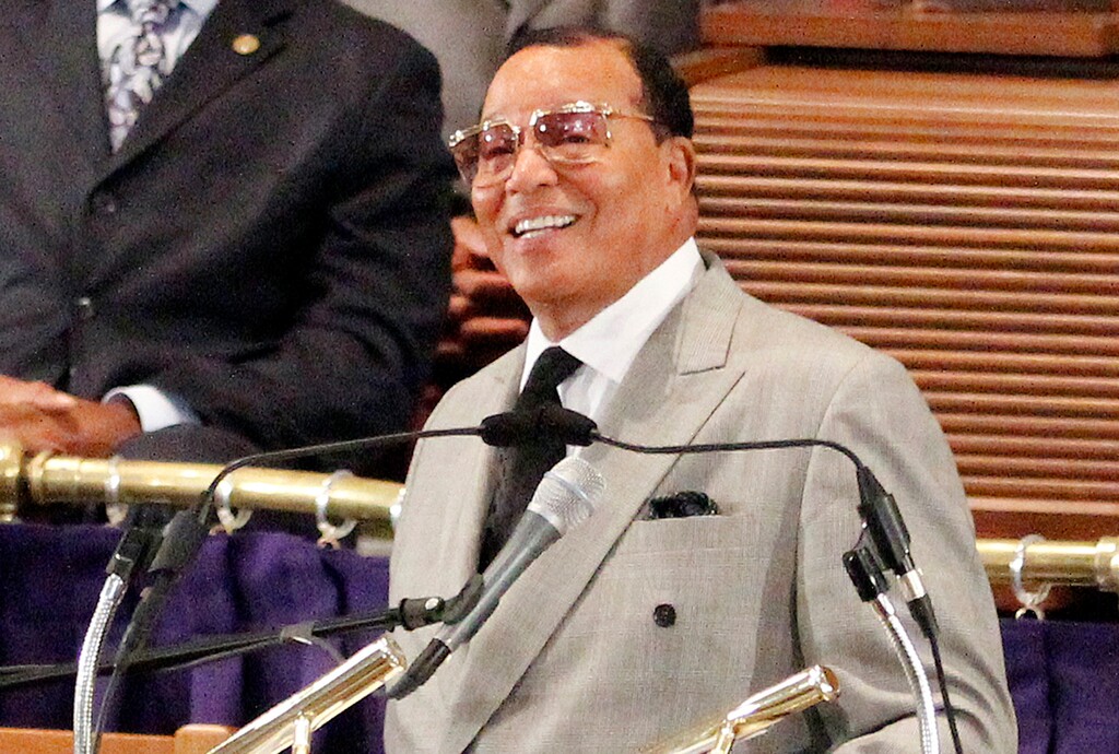 (Glynn A. Hill File | The Associated Press) In this June 24, 2015 file photo, Nation of Islam leader Louis Farrakhan speaks at the Metropolitan AME Church in Washington. Farrakhan spoke of his own history with Muhammad Ali on Sunday, June 12, 2016 in Chicago, recounting the boxer's courage both in the ring and out of it, but lamenting the late heavyweight champion's shift toward mainstream Islam.