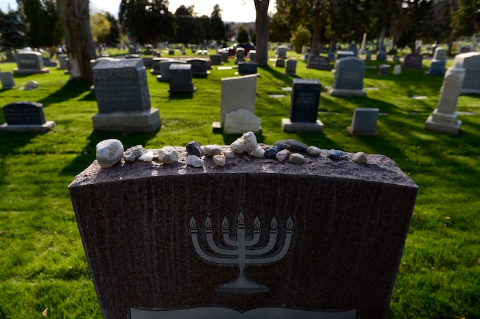 (Scott Sommerdorf | The Salt Lake Tribune)
The Salt Lake City Cemetery, Friday, April 13, 2018. The cemetery is historic, beloved by relatives, neighbors, nature and recreation lovers -- and needs about $27 million in repairs, improvements and financial aid. The city is reviewing a master plan to make fixes and improvements. 
