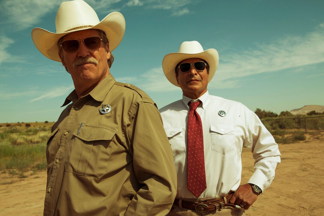 This image released by CBS Films shows  Jeff Bridges, left, and Gil Birmingham in a scene from "Hell or High Water." The film was nominated for an Oscar for best picture on Tuesday, Jan. 24, 2017.  The 89th Academy Awards will take place on Feb. 26. (Lorey Sebastian/CBS Films via AP)