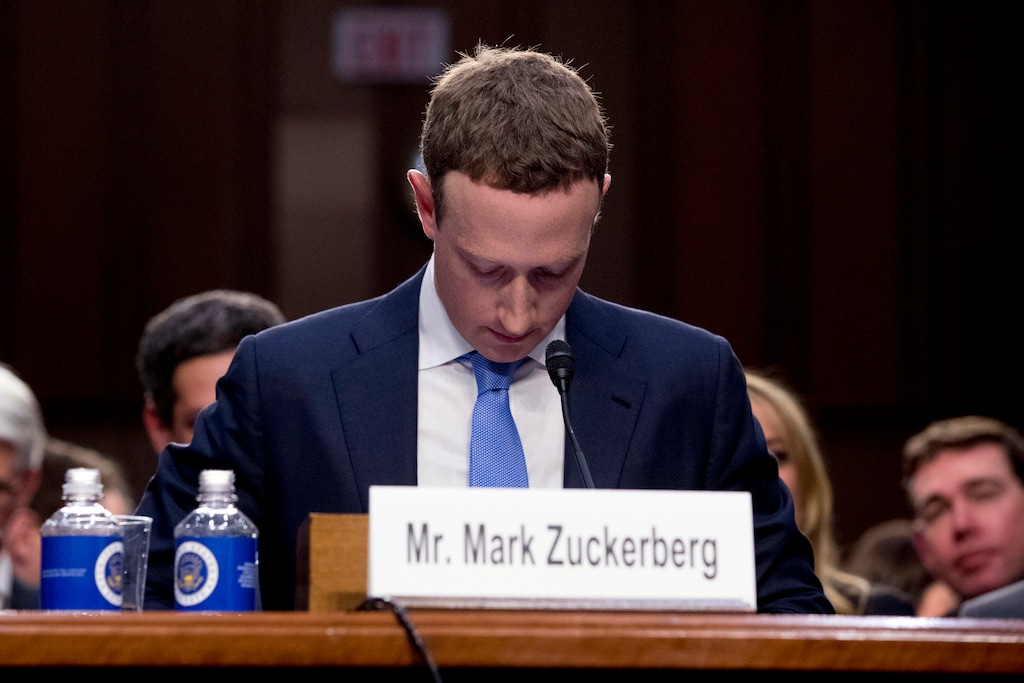 (Andrew Harnik | AP file photo) Facebook CEO Mark Zuckerberg testifies before a joint hearing of the Commerce and Judiciary Committees on Capitol Hill in Washington on April 10, 2018.