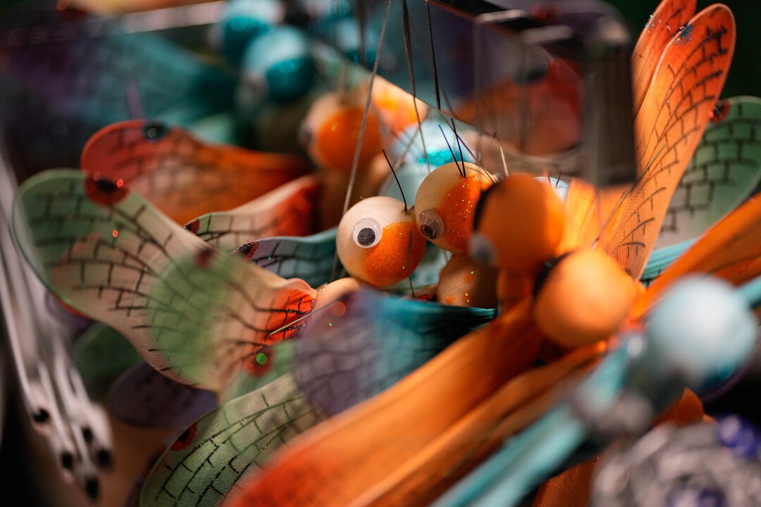 (Francisco Kjolseth | The Salt Lake Tribune) The alien forrest section of Dreamscapes, an immersive experience transformed by artists that promotes sustainability and uses almost exclusively up cycling materials, begins to take shape in the old Macy's at South Town on Wednesday, April 20, 2022. 