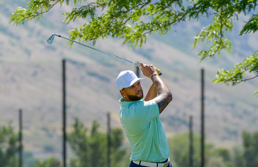 (Francisco Kjolseth | Francisco Kjolseth) Former Jazz star Deron Williams maintains a home in Utah, even after his messy exit from the team seven years ago. On Thursday, June 7, 2018, he played in the Provo Open, a three day tournament for local pros and top amateurs at the East Bay Golf Course in Provo.