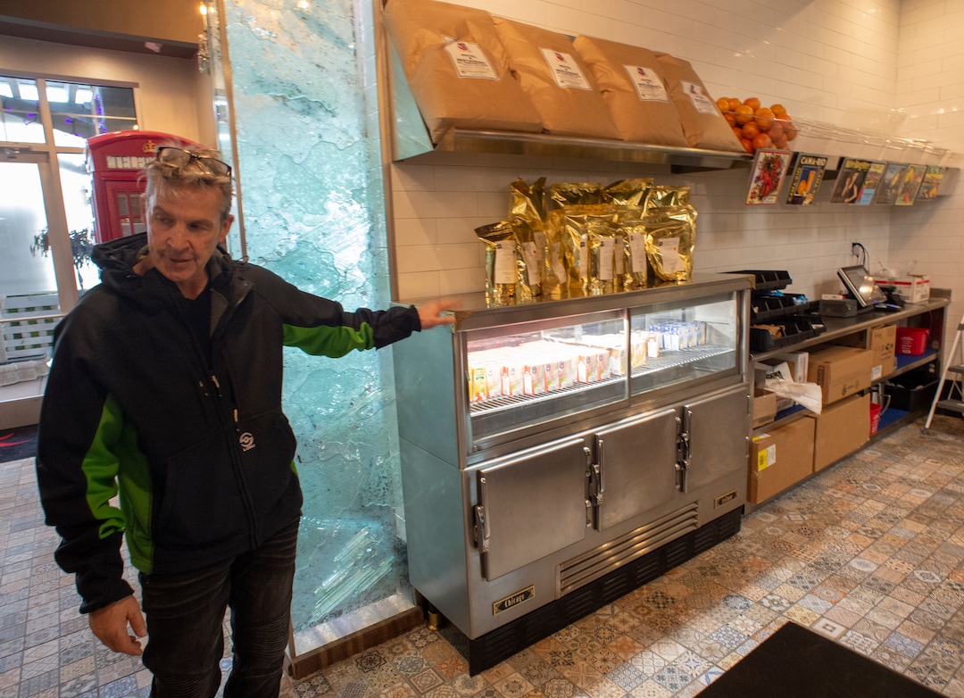 (Rick Egan  |  The Salt Lake Tribune)    Jim Leahy purchased and restored the antique booths, tables, chairs, and other furniture — including the pie case— for his Tru Religion Pancake & Steakhouse, which opened recently in Orem, Friday, Dec. 28, 2018.