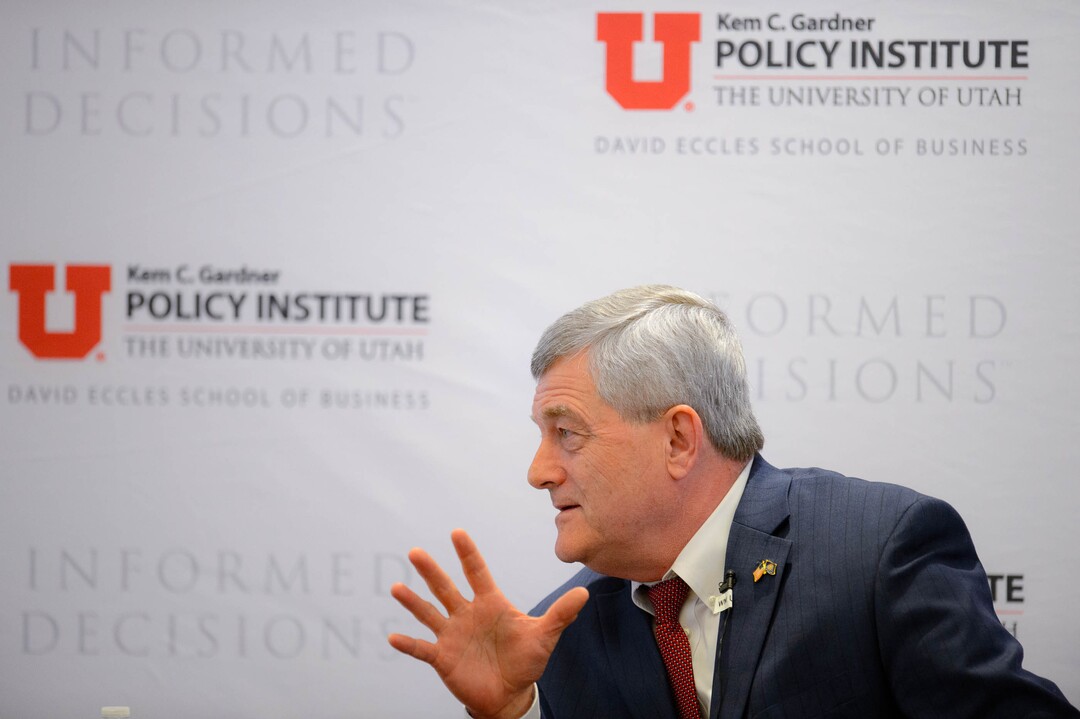 (Trent Nelson  |  The Salt Lake Tribune)  Steven Dillingham, director of the U.S. Census Bureau, speaks at the Kem Gardner Policy Institute in Salt Lake City on Tuesday May 7, 2019.