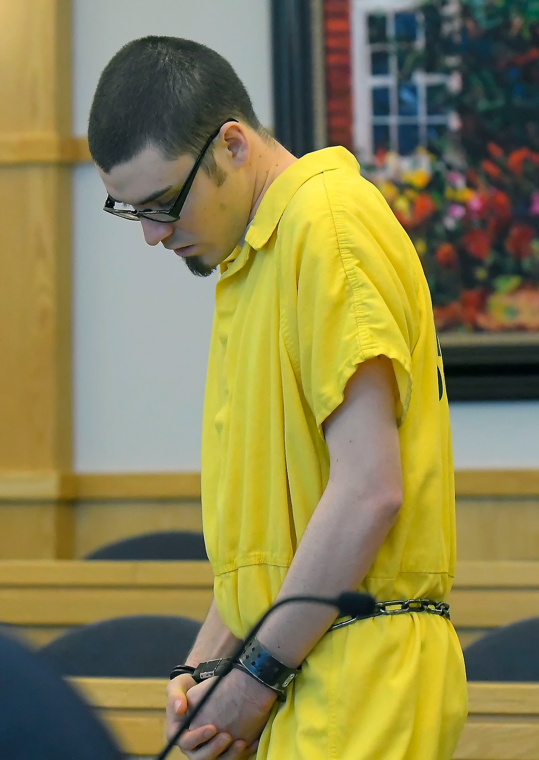 (Eli Lucero  |  Herald Journal) Alex Whipple appears in 1st District Court for his sentencing hearing on Tuesday in Logan. Whipple was sentenced to life without the possibility of parole for murdering his niece Lizzy Shelley. 