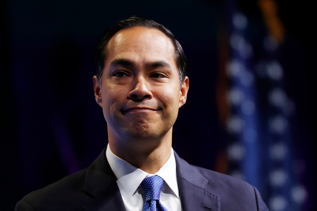 (Jacquelyn Martin | AP) In this Oct. 28, 2019 file photo, former Housing and Urban Development Secretary and Democratic presidential candidate Julian Castro speaks at the J Street National Conference in Washington.