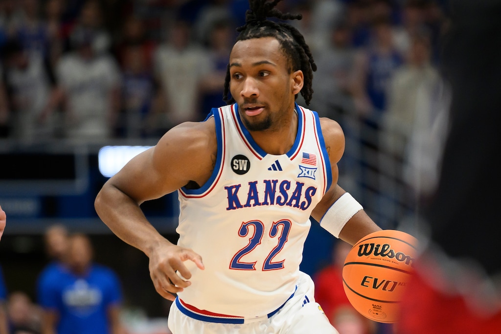 (Reed Hoffmann | AP) At Kansas, Darryn Peterson's freshman season sparked a lot of questions about his health, personality and on-court fit. The Utah Jazz feel good about all three.