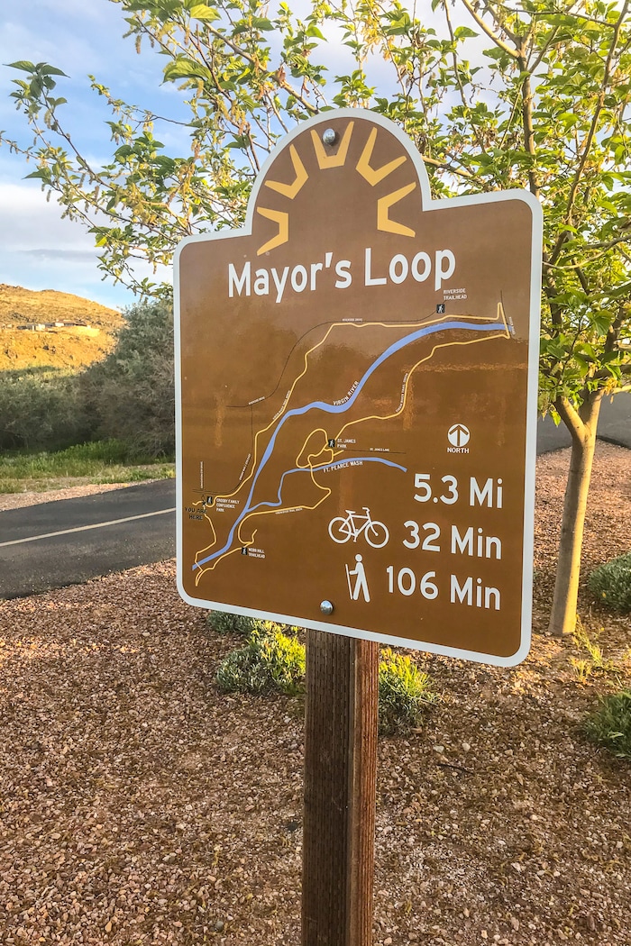 (Kaitlyn Bancroft | The Salt Lake Tribune) The Mayor's Loop trail and several other trails that connect to it are popular places in St. George, Utah to walk, jog or bike.