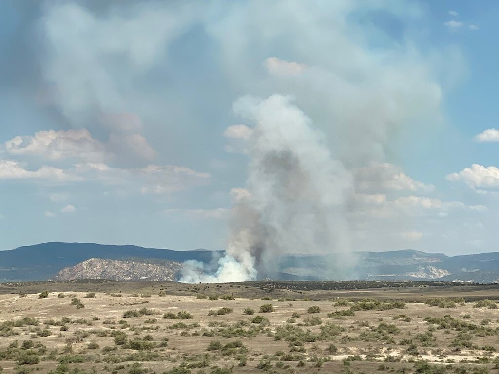 (Utah Fire Info) The MM17Fire was 100+ acres as of late afternoon on Saturday, June 19, 2021. It was burning east of Hwy 28 in grass and brush.