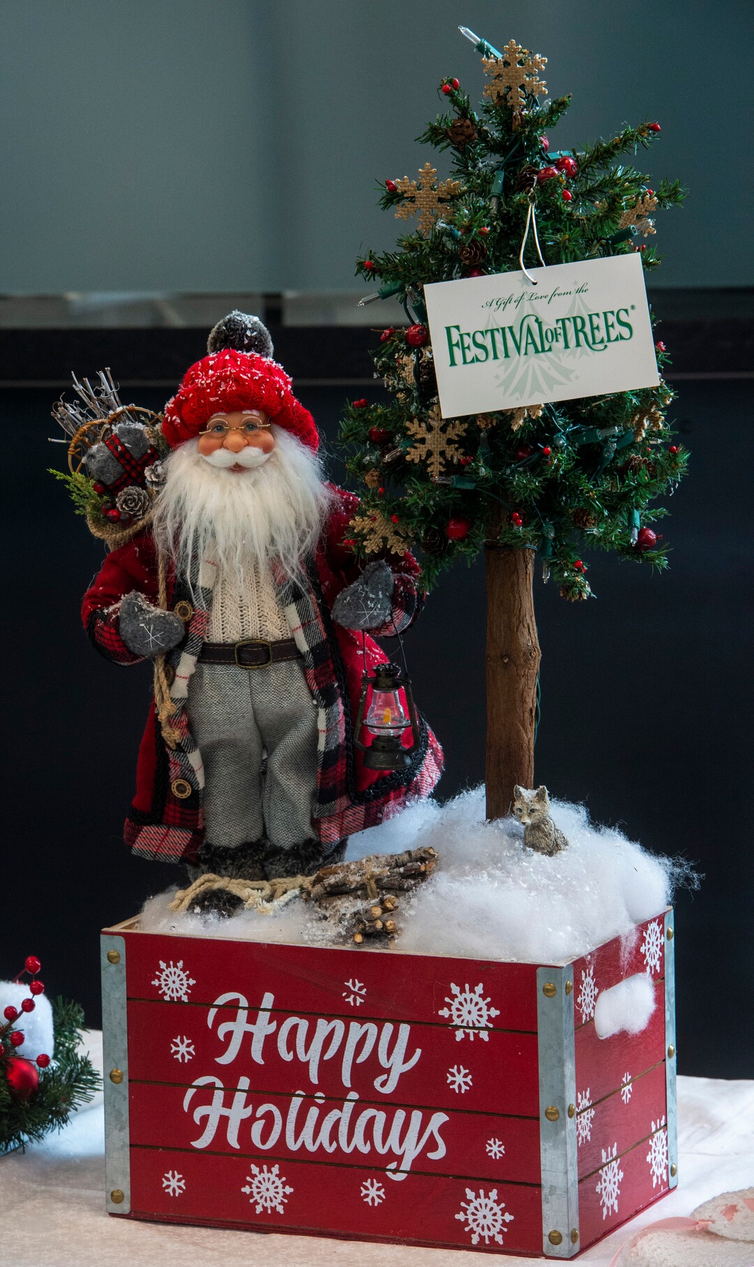 (Rick Egan | The Salt Lake Tribune) A Santa figurine is one of the items on display at Festival of Trees, the Utah holiday fund-raiser for Primary Children's Hospital. This year's event, previewed to the media on Monday, Nov. 23, 2020, happens in Vivint Smart Home Arena, but will only be seen by the public online.
