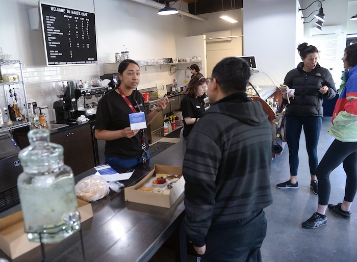 (Al Hartmann  |  The Salt Lake Tribune) 	
The newly opened Maud's Cafe at 422 W. 900 S.  in Salt Lake City. The cafe-coffee shop gives youth living at VOA's shelter a chance to gain work experience and a little money before taking on the world.