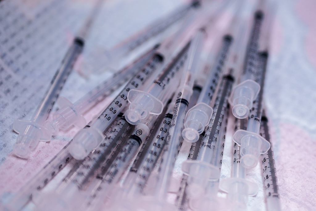 (Trent Nelson  |  The Salt Lake Tribune) Free COVID-19 vaccines were available during at Red Iguana 2 in Salt Lake City on Friday, Aug. 13, 2021.
