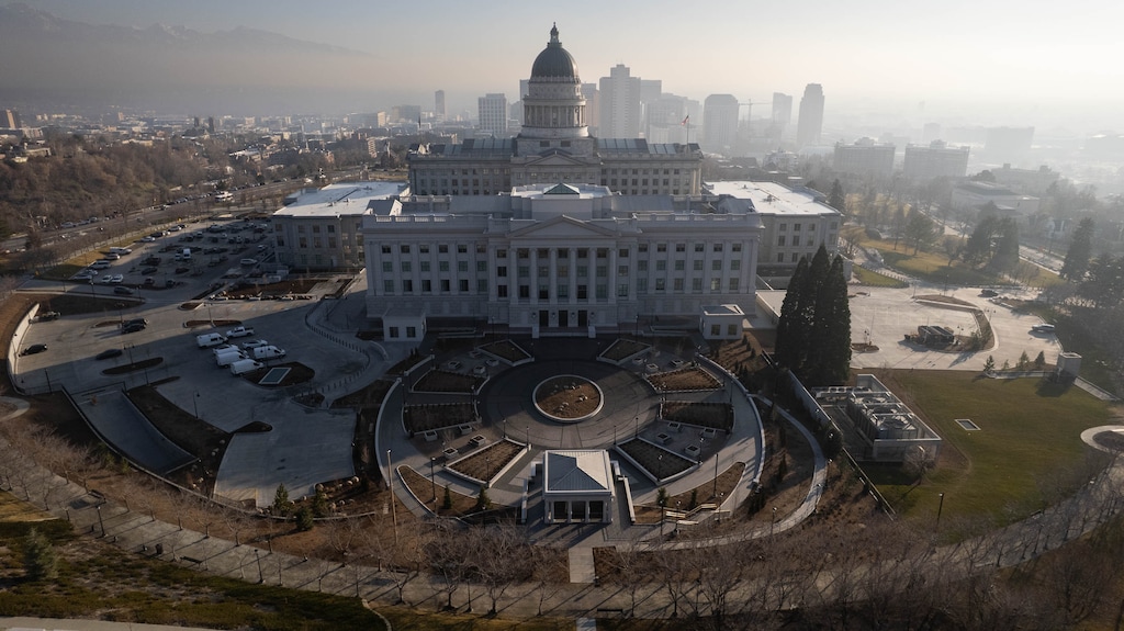 (Francisco Kjolseth | The Salt Lake Tribune) The North Capitol Building is pictured on Wednesday, Jan. 14, 2026, as it gets ready to open to the public on the first day of the legislative session.