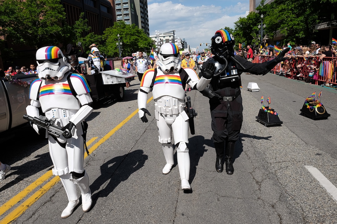 (Francisco Kjolseth  |  The Salt Lake Tribune)  Thousands participate in the Utah Pride Parade in Salt Lake City on Sunday June 2, 2019.