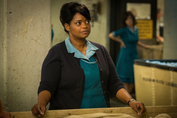 This image released by Fox Searchlight Pictures shows Octavia Spencer in the "The Shape of Water." On Monday, Dec. 11, 2017, Spencer was nominated for a Golden Globe for best supporting actress in a motion picture for her role in the film. The 75th Golden Globe Awards will be held on Sunday, Jan. 7, 2018 on NBC. (Kerry Hayes/Fox Searchlight Pictures via AP)