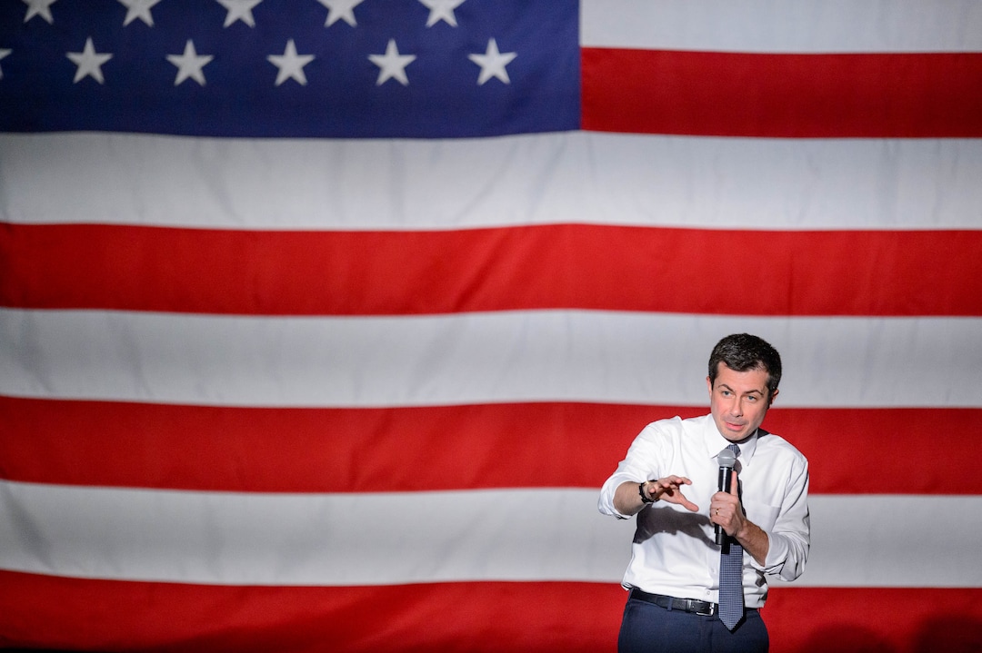 (Trent Nelson  |  The Salt Lake Tribune) Democratic presidential candidate Pete Buttigieg speaks at The Union Event Center in Salt Lake City on Monday, Feb. 17, 2020.