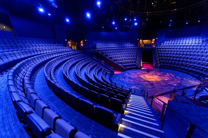 (Trent Nelson | The Salt Lake Tribune) Sandy's Hale Centre Theatre opened with a gala Thursday November 16, 2017. This is a view of the Centre Stage.