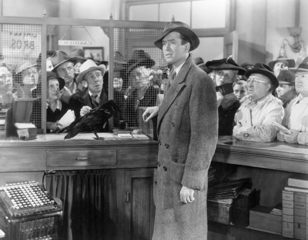 (Courtesy photo) George Bailey (Jimmy Stewart, foreground) deals with a crisis in his building-and-loan business in the 1946 holiday classic "It's A Wonderful Life!" The movie screens Dec. 24 and 25 at the Broadway Centre Cinemas.