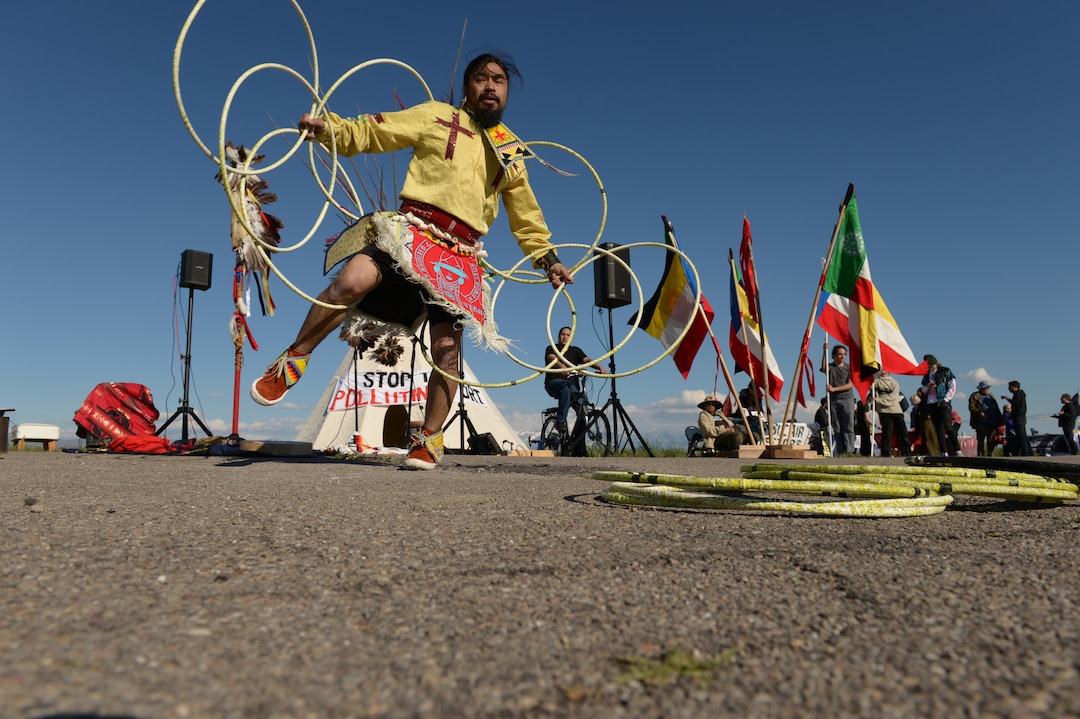 Leah Hogsten  |  The Salt Lake Tribune  The "Stop the Polluting Port" community coalition staged a May Day celebration, calling for respect and awareness of the water, earth and air regarding the 20,000 acres west of Salt Lake City where the inland port industrial site has been proposed.
