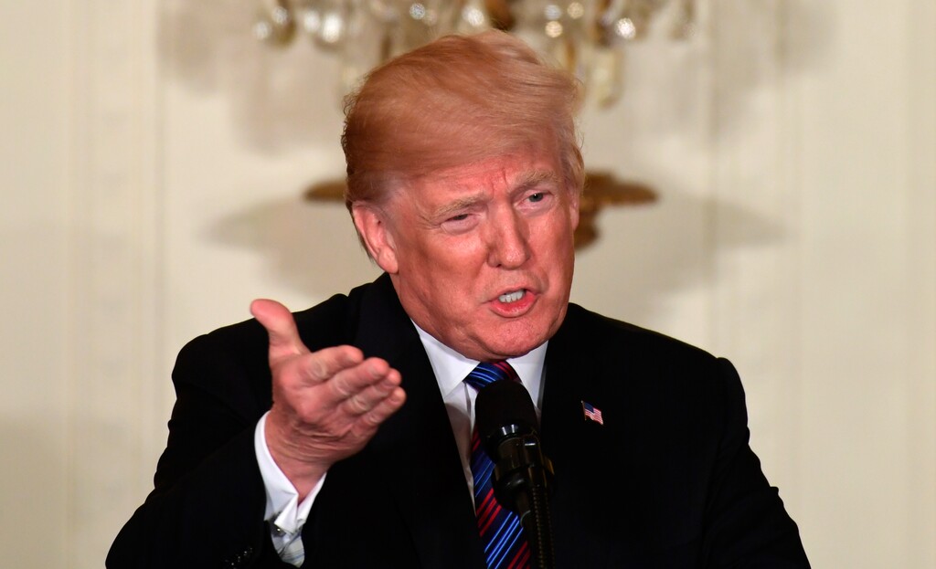 In this April 3, 2018, photo, President Donald Trump speaks during a news conference in the East Room of the White House in Washington. For more than a year, Wall Street has largely ignored the unpredictability and chaos that have plagued Trump’s administration, confident that the businessman-turned-president’s policies would juice the economy and that a team of mainstream advisers would keep more controversial proposals at bay. Now the financial markets are showing that their patience with Trump has its limits. (AP Photo/Susan Walsh)