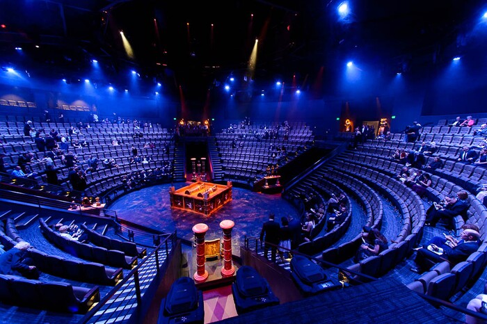 (Trent Nelson | The Salt Lake Tribune) Patrons file in to the Centre Stage at Sandy's Hale Centre Theatre for a performance of Elton John and Tim Rice's Aida, Thursday November 16, 2017.i