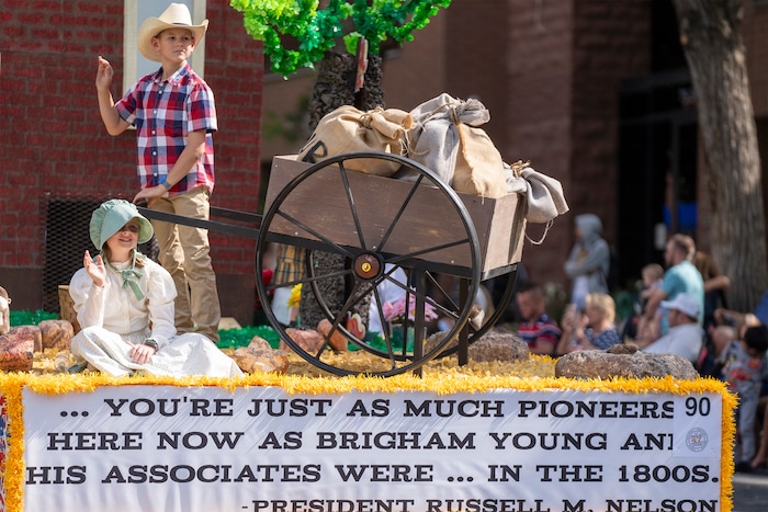 (Rick Egan | The Salt Lake Tribune) A float at the Days of '47 Parade in Salt Lake City on Thursday, July 24, 2025.