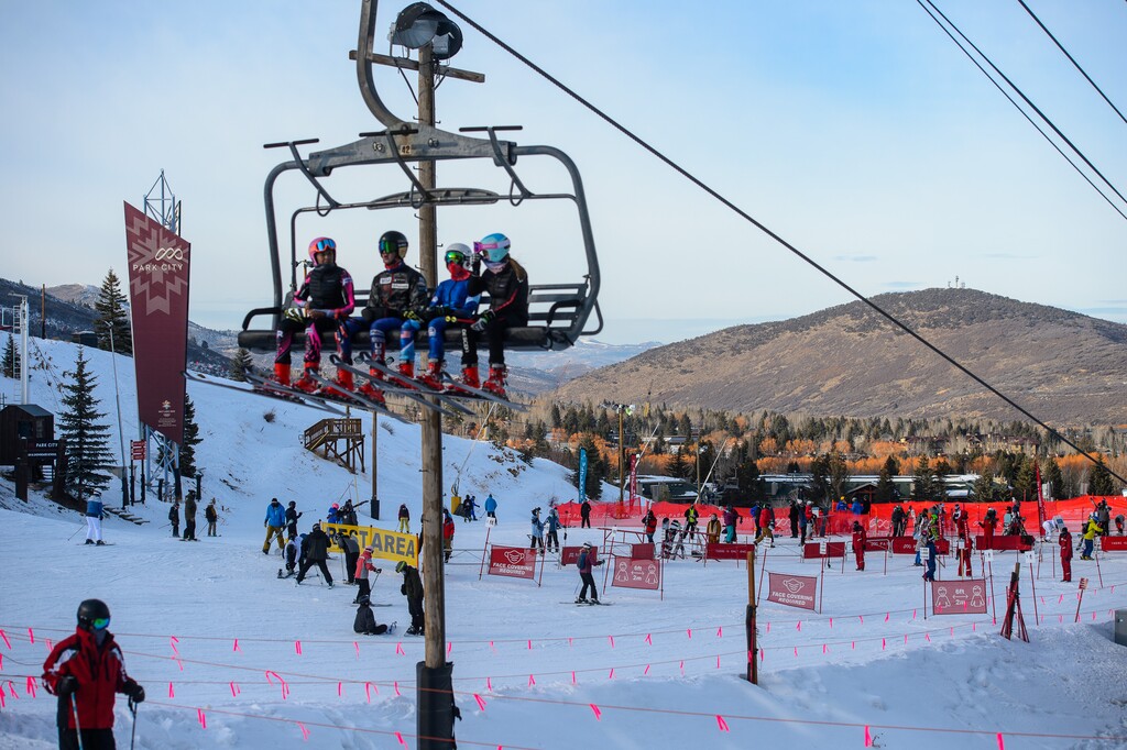 (Trent Nelson  |  The Salt Lake Tribune) Skiers at Park City Mountain Resort on Tuesday, Jan. 12, 2021. A snowboarder was killed on Tuesday, March 30, 2021, when he went off the trail and hit a tree.