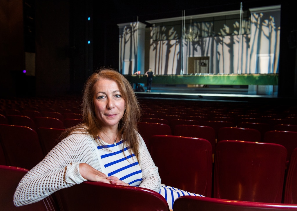 (Rick Egan  |  The Salt Lake Tribune)     Karen Azenberg, artistic director of PTC, who's directing the season's first play, "Oslo," which opens Friday. Wednesday, Sept. 12, 2018.