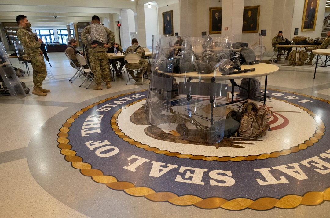 (Francisco Kjolseth  | The Salt Lake Tribune) The Utah State Legislature opens the 2021 legislative session at the Capitol in Salt Lake City under heightened security by the National Guard on Tuesday, Jan. 19, 2021.
