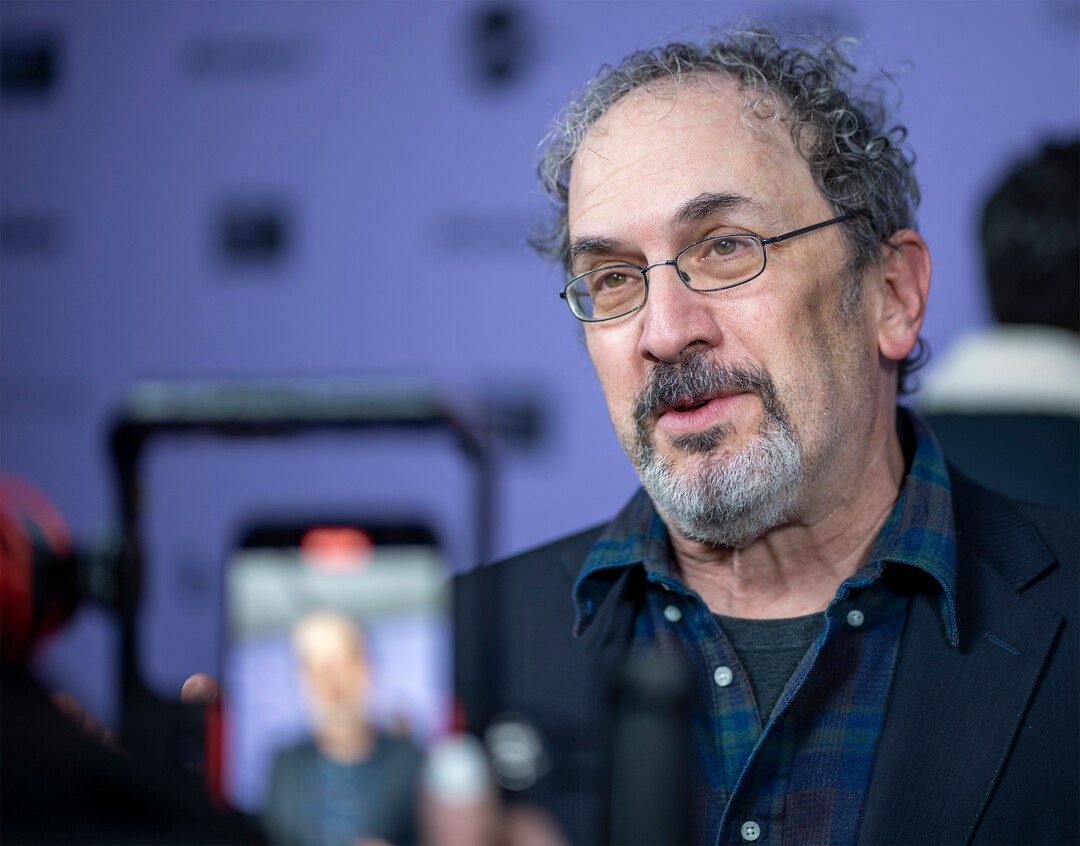 (Rick Egan | The Salt Lake Tribune)  Robert Smigel, on the press line for the premiere of "Between the Temples" at the Library Center in Park City, at the Sundance Film Festival, on Friday, Jan. 19, 2024.
