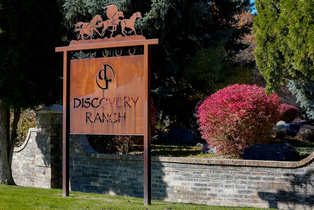(Francisco Kjolseth | The Salt Lake Tribune) A sign identifying the entrance to Discovery Ranch, a residential treatment facility for teen boys in Mapleton.