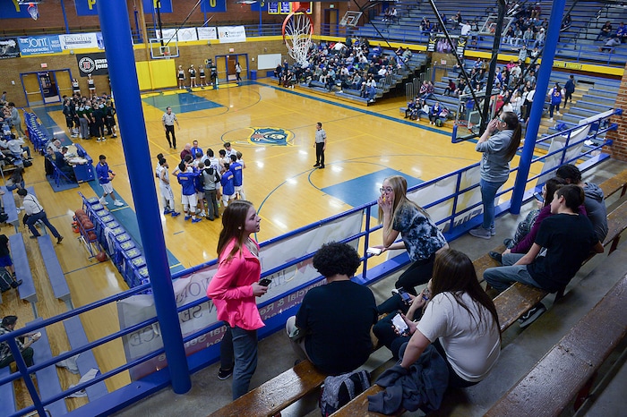 (Leah Hogsten | The Salt Lake Tribune) Cyprus High School's old gym is a throwback to a different era. Its floor is 10 feet shorter than most modern high school facilities. There are three rows of bleachers above the hoops and backboards. Cyprus High School has grown and changed since the gym and what may be the state's oldest operating indoor pool were constructed in 1955. A new school is in the works, badly needed to accommodate a growing population on the west side's close-knit community, where long-time fans show up no matter how good or bad the Pirates are.