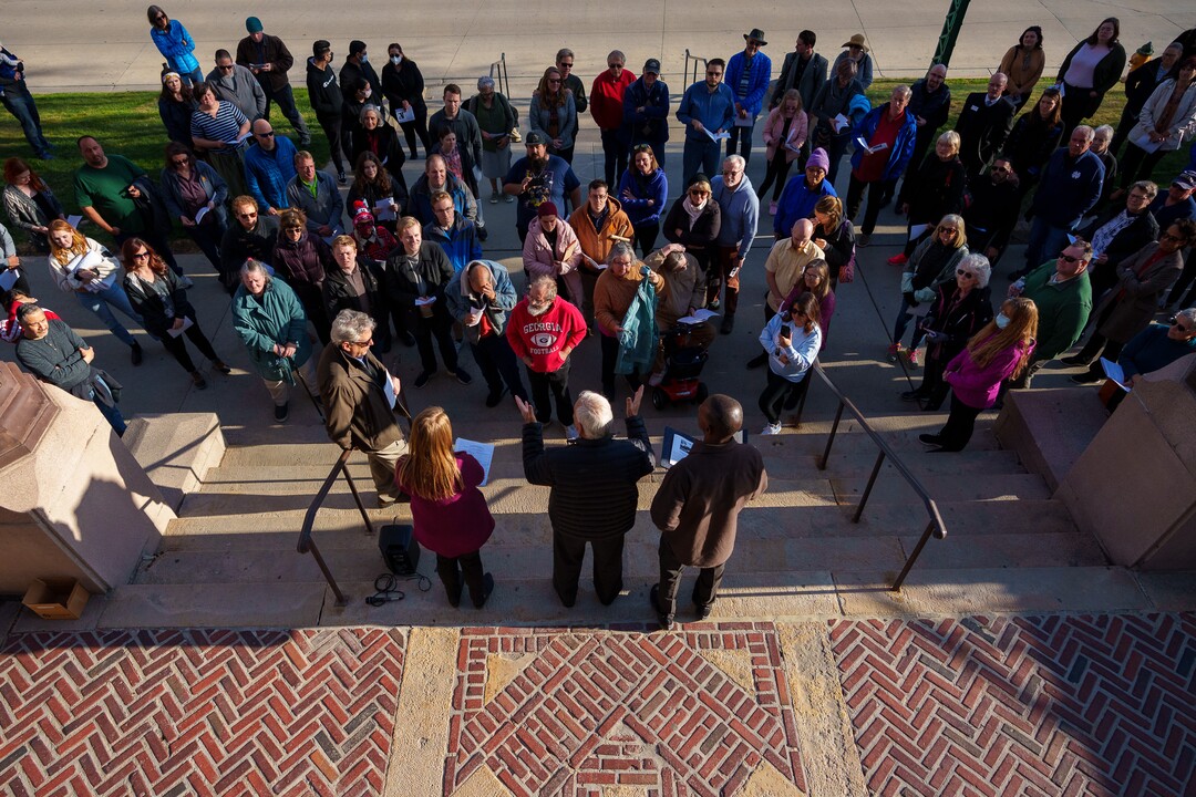 (Trent Nelson  |  The Salt Lake Tribune) A Good Friday procession starts at the Cathedral of the Madeleine in Salt Lake City on Friday, April 15, 2022.