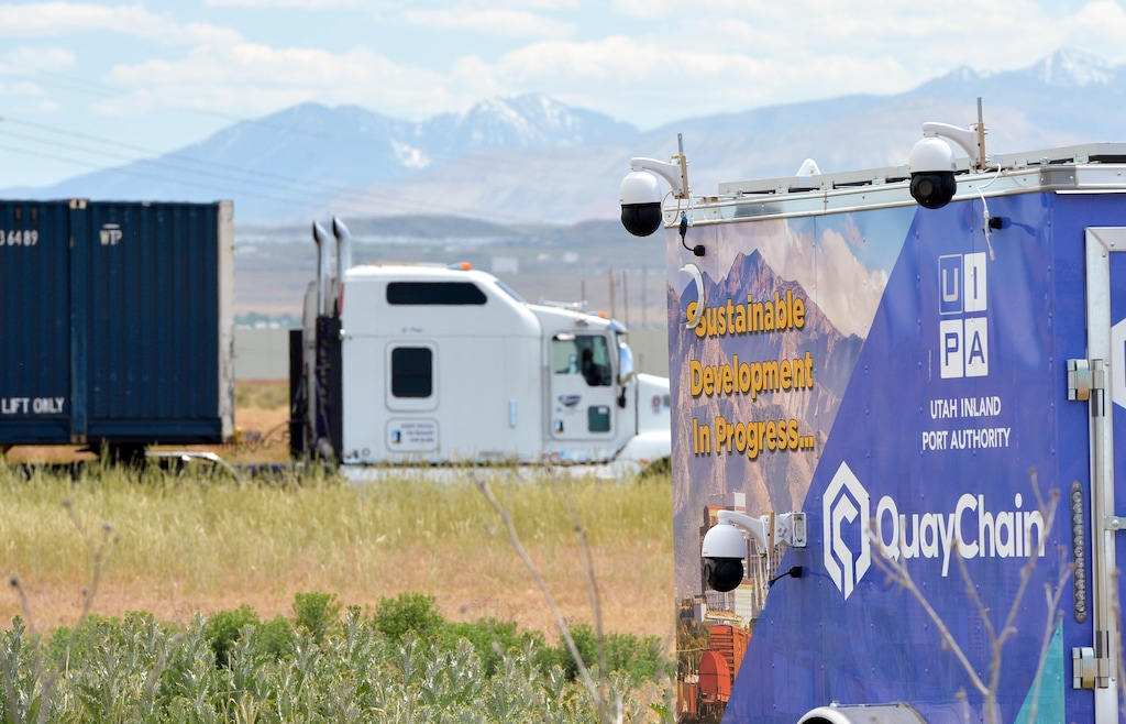 (Chris Samuels | The Salt Lake Tribune) A QuayChain observation trailer stands outside the Union Pacific Intermodal hub in Salt Lake City, Thursday, June 2, 2022.