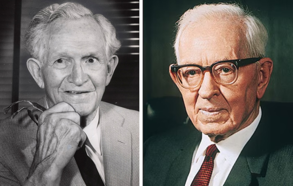 (The Church of Jesus Christ of Latter-day Saints) Former church Presidents David O, McKay, left, and his immediate successor, Joseph Fielding Smith. Fellow apostle Hugh B. Brown noticed health limitations in the two aging leaders.