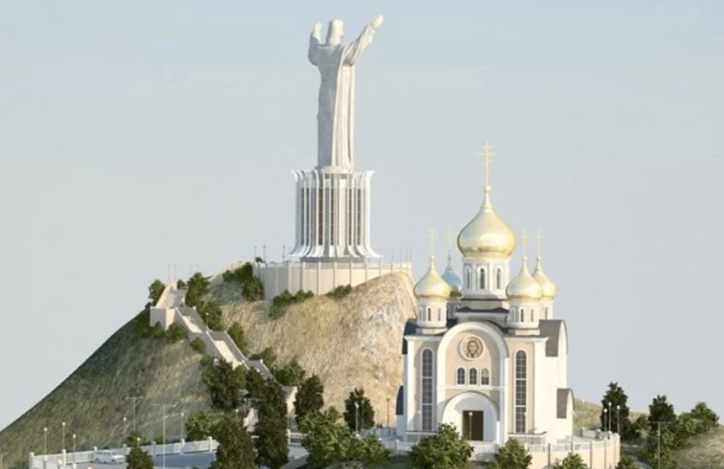 (Image courtesy of Vyatsky Center via Religion News Service)
An artistic rendering of the statue of Christ planned for Vladivostok in eastern Russia.