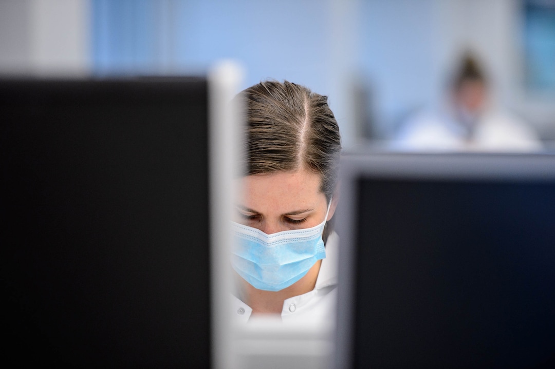 (Trent Nelson  |  The Salt Lake Tribune)  Hannah Bennett, a forensic scientist working in the biology section of the Department of Safety Forensic Services lab, processing evidence from a sexual assault collection kit, in Taylorsville on Tuesday May 7, 2019.