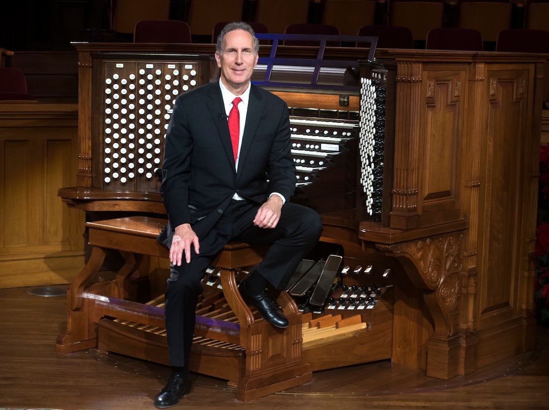 (Rick Egan  |  The Salt Lake Tribune)  Principal organist Richard Elliott arranges a lively solo each year for the Mormon Tabernacle Choir's Christmas concerts.